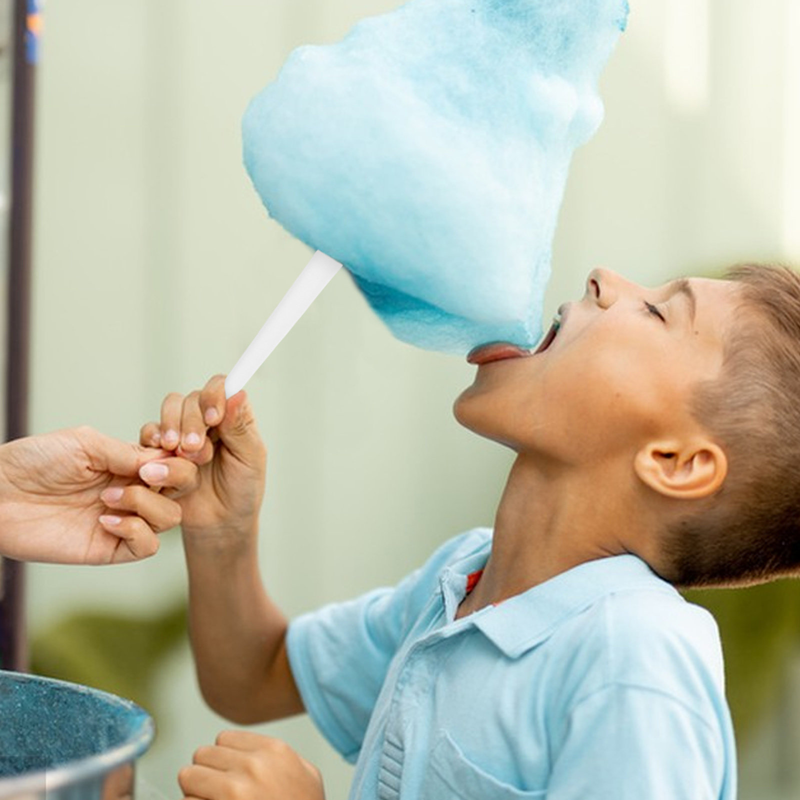 Cotton Candy Cone - 20 Pezzi Bastoncini di Carta Lisci