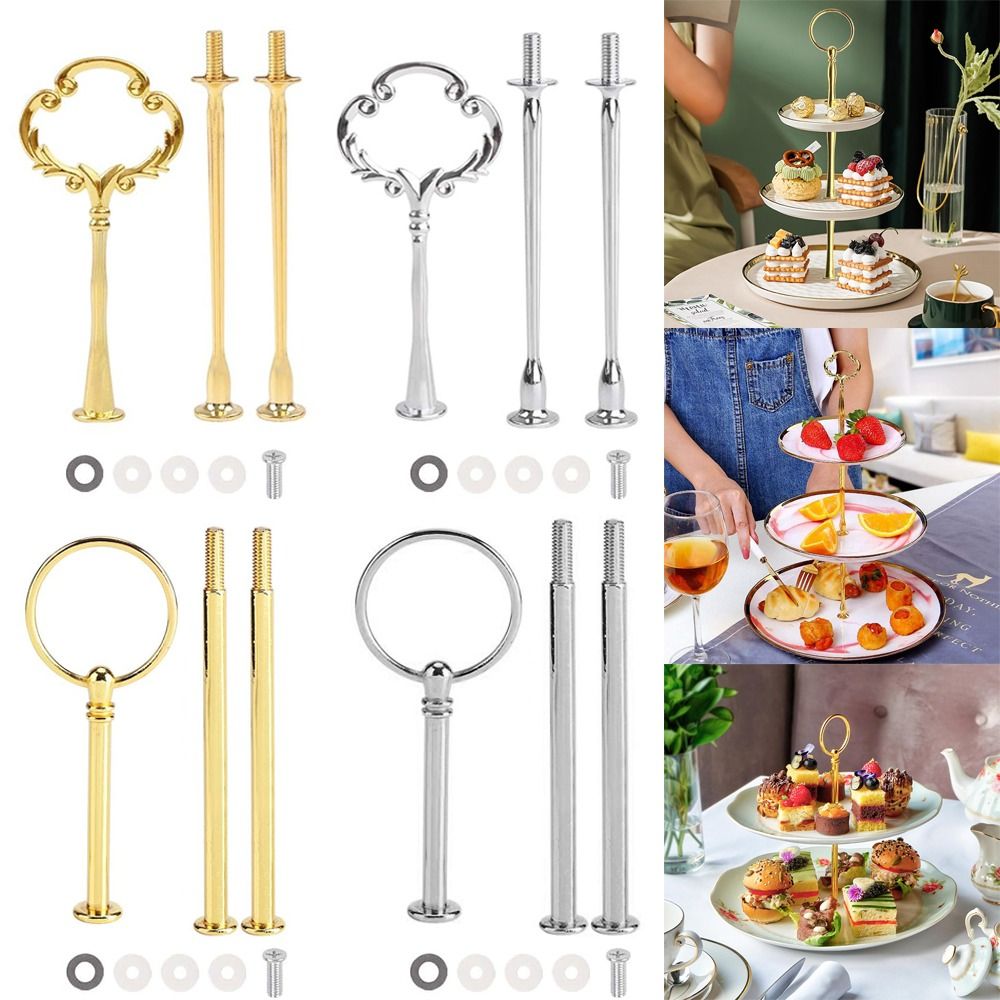 Cupcake Stand Tier - 2/3 Tier Cake Plate Stand maniglia