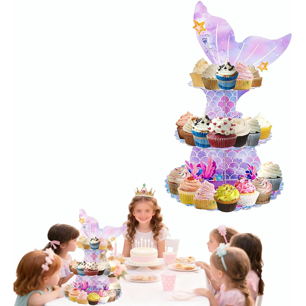 Cupcake Stand Tier - Supporto per Cupcake a 3 Livelli