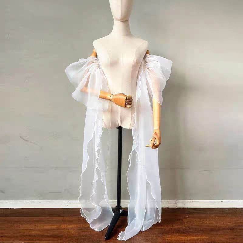 Event Suppliers - Maniche da Sposa in Organza Staccabili,