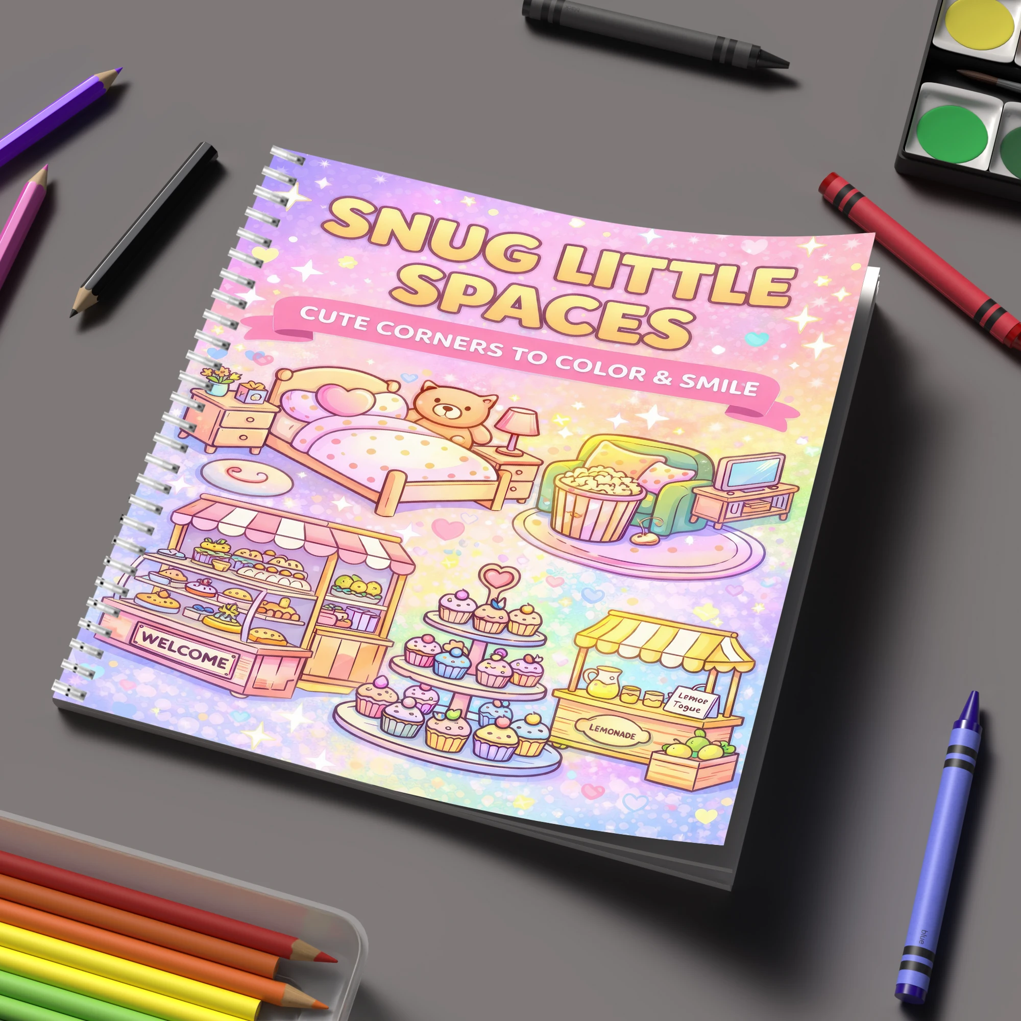 Event Supplies - Libro da colorare Little Spaces per
