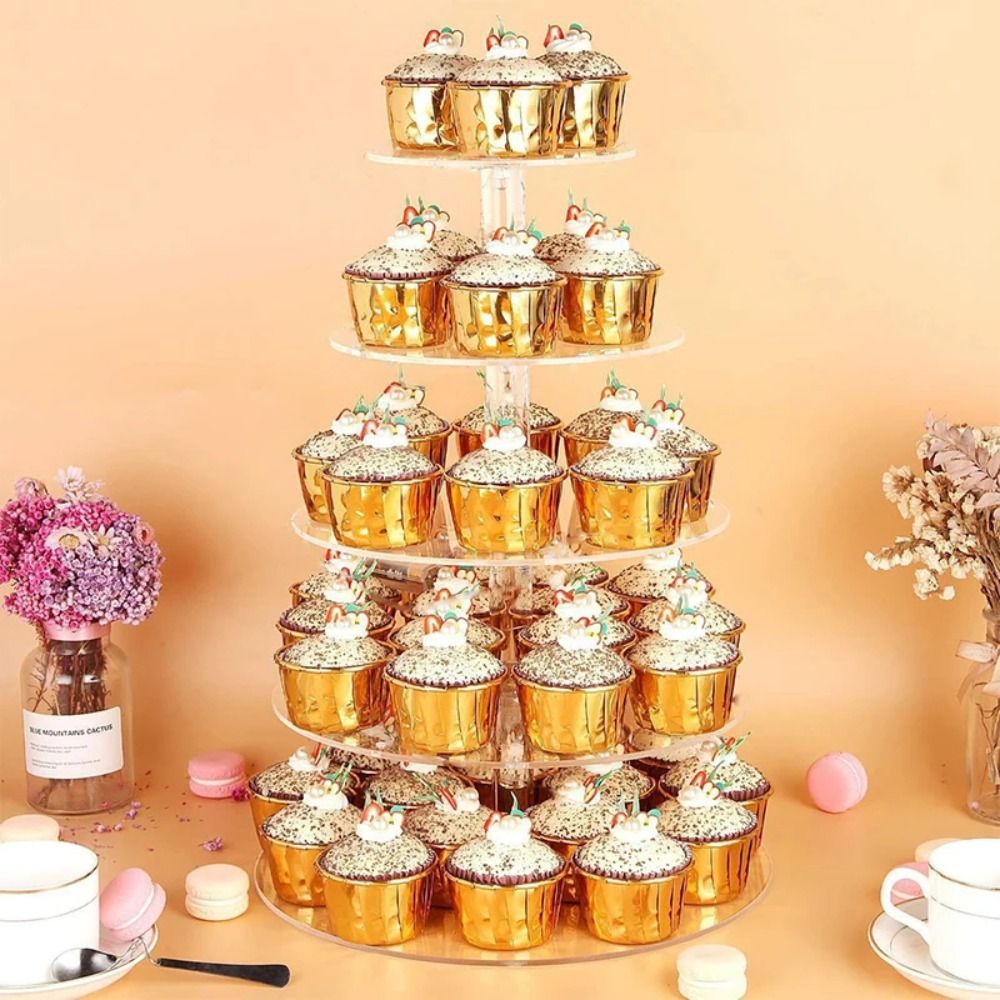 Cupcake Stand Tier - Espositore per Cupcake in Acrilico Trasparente