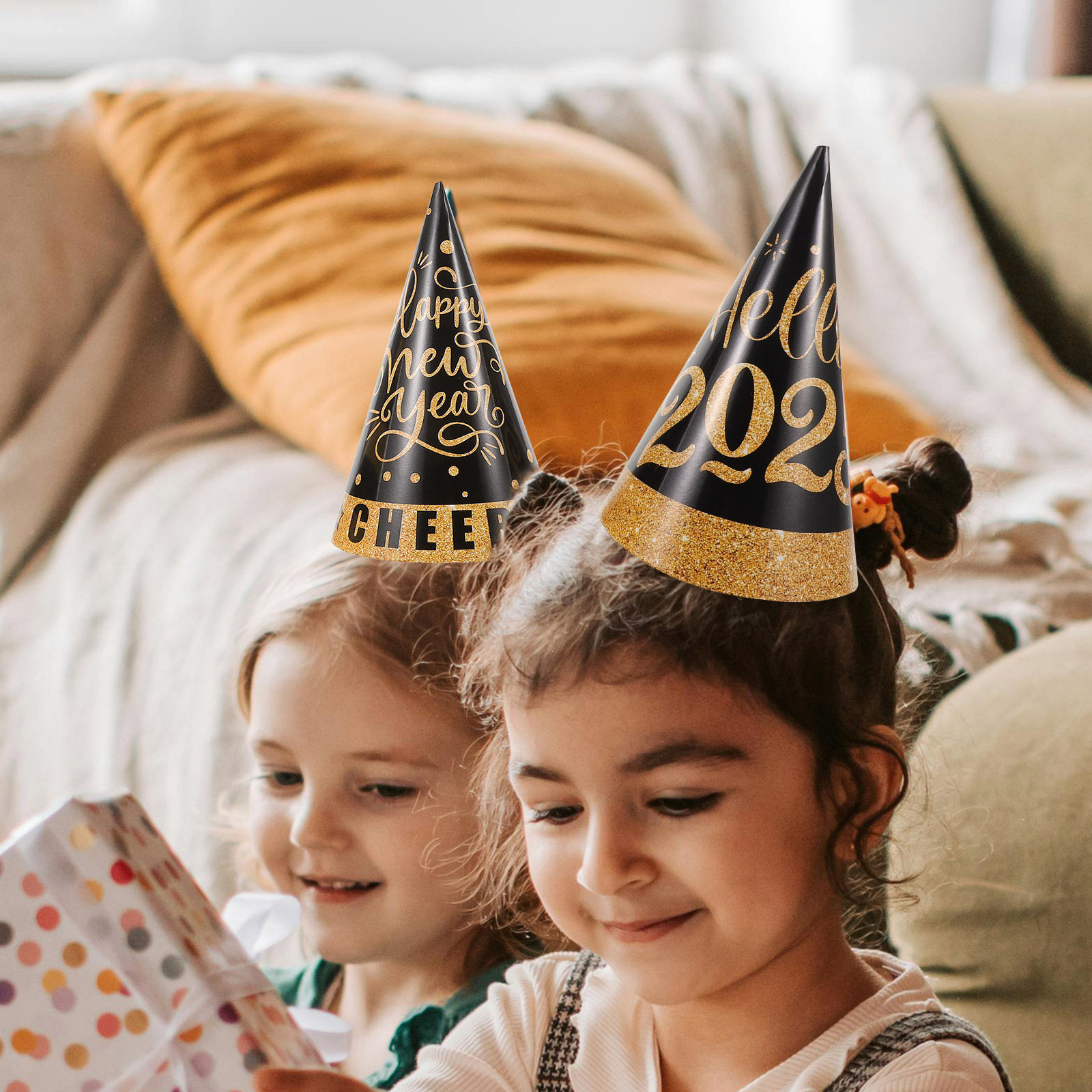 6 Cappelli da Festa Neri e Oro - Party Hat Cone recensione e prezzo