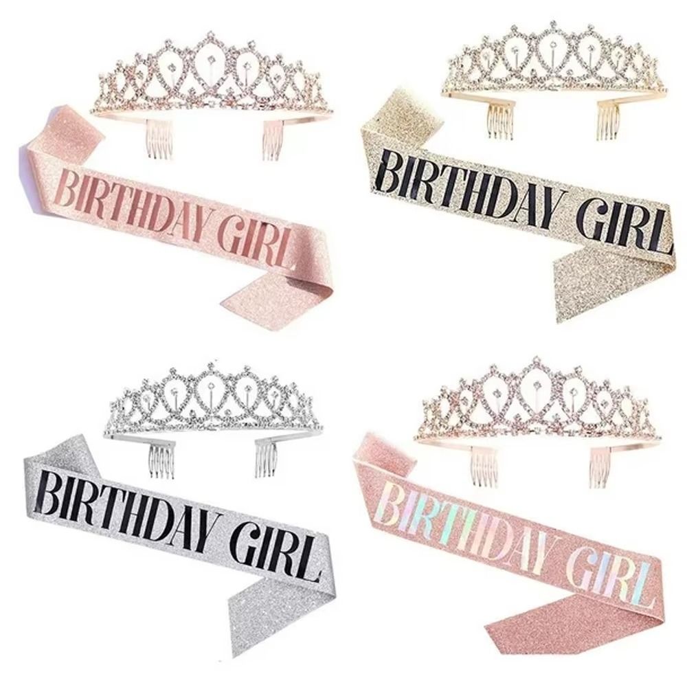 Set di 2 Pezzi: Nuova Corona e - Birthday Sash Glitter recensione e prezzo